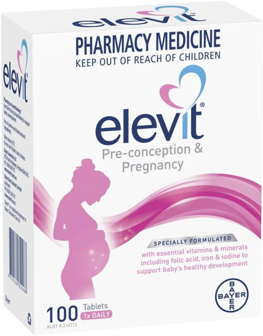 Pregnancy Multivitamin with Iodine 100 Tablets for 100 Days - Made in Germany, Imported from New Zealand