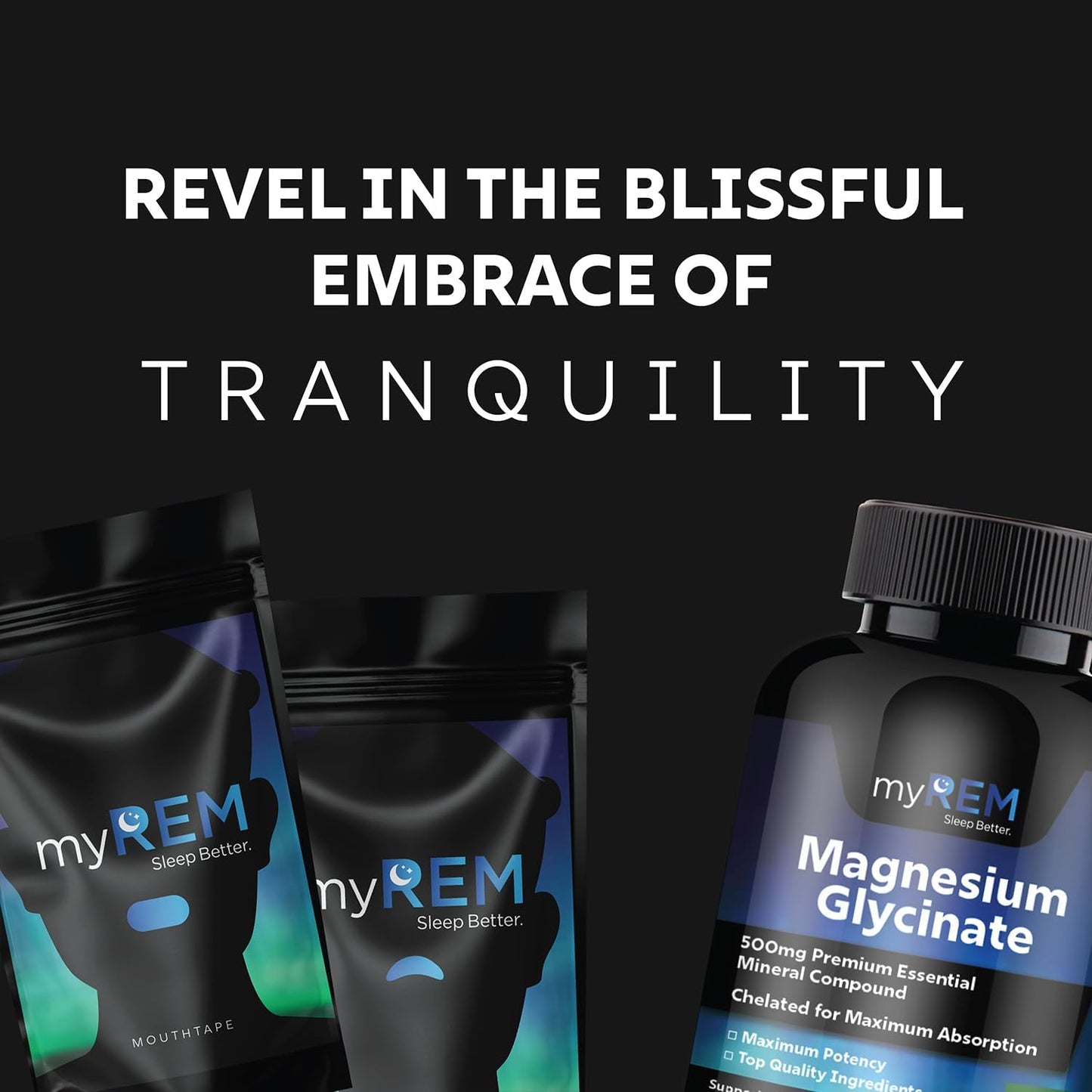 Premium 500mg Magnesium Glycinate Supplement for Bone, Muscle, Nerve, Heart Health - Chelated for Maximum Absorption - 60 Servings