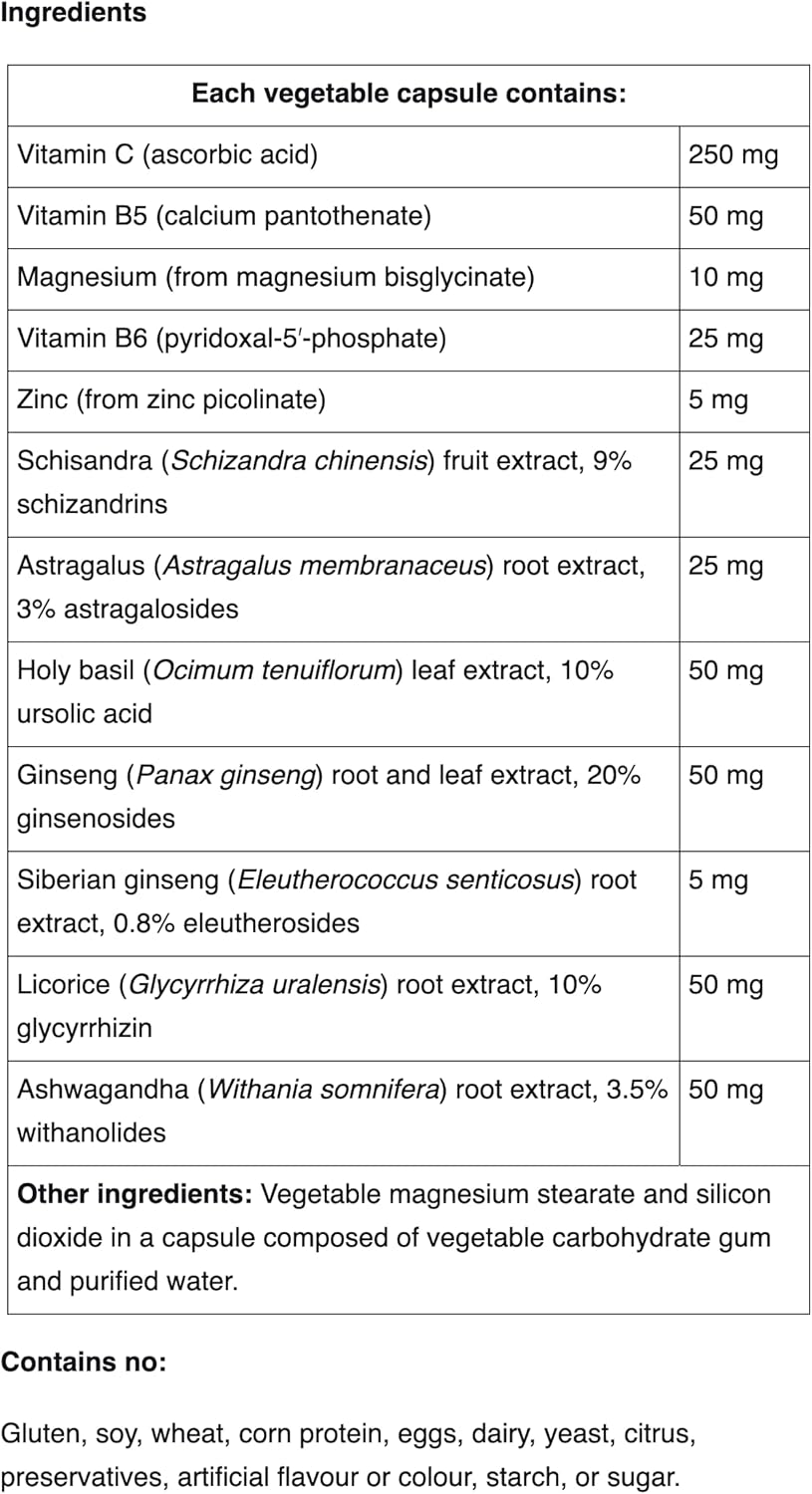 Premium Adrenal Support Supplement - 90 Capsules for Energy & Stress Relief