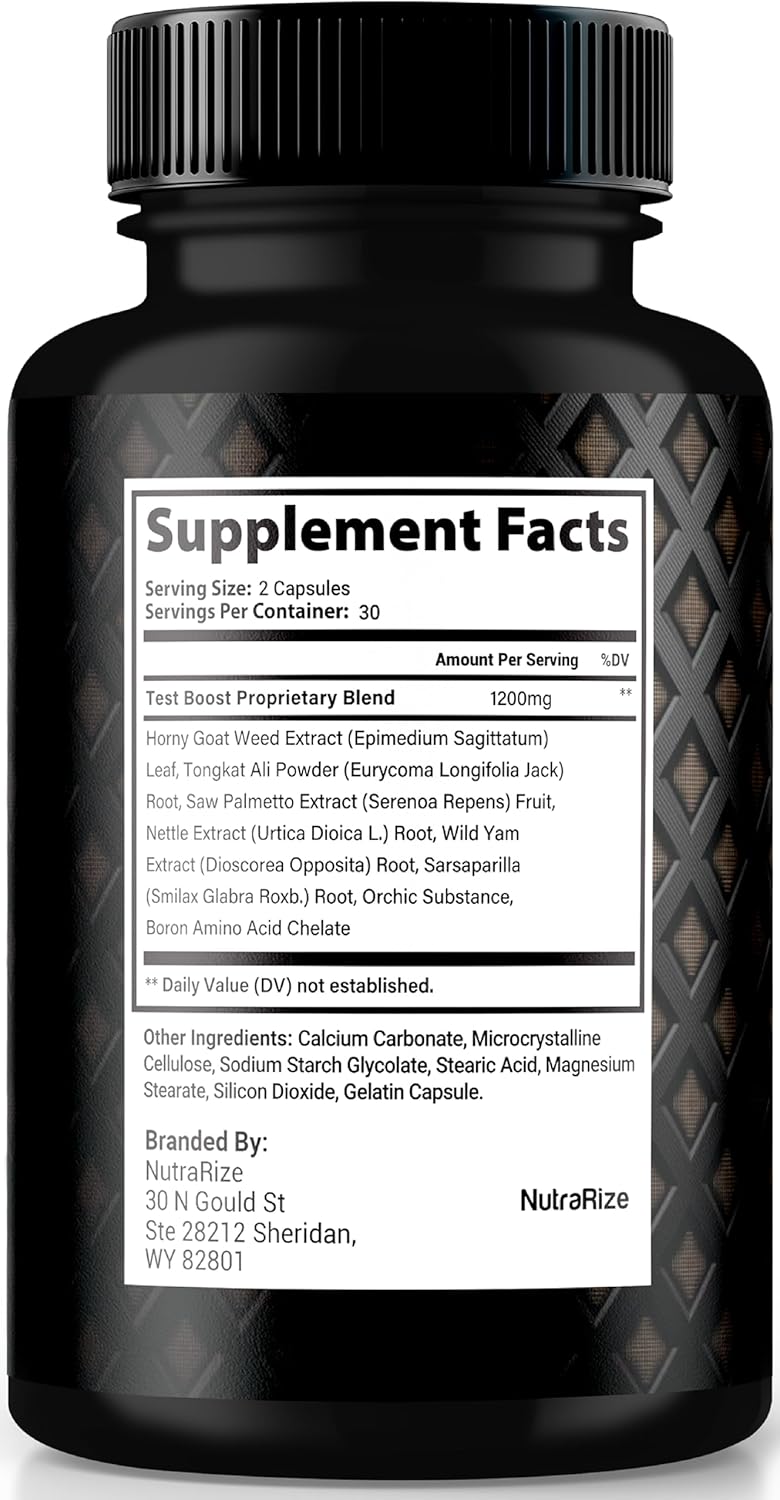 Premium All-Natural Total Test Pills for Peak Fitness: Muscle Gain, Energy, Wellness - Official Reviews (60 Capsules)