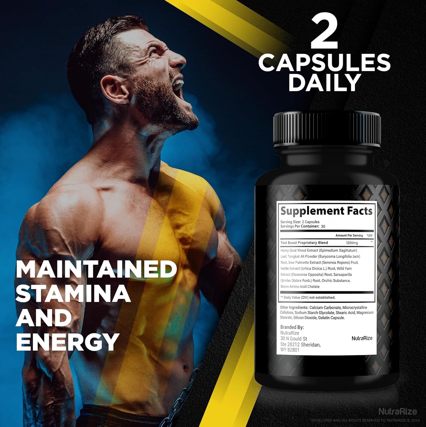 Premium All-Natural Total Test Pills for Peak Fitness: Muscle Gain, Energy, Wellness - Official Reviews (60 Capsules)