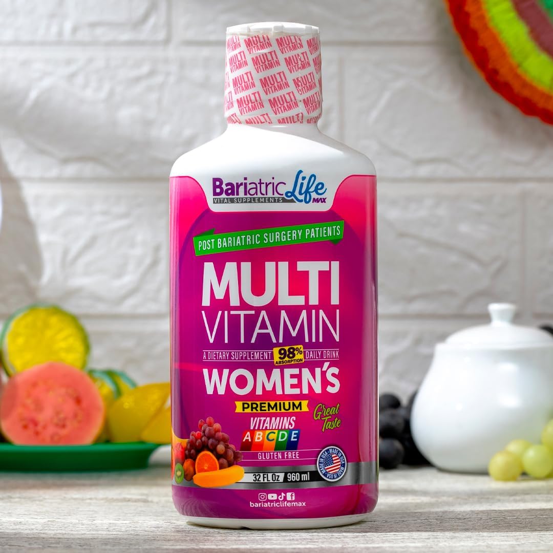 Premium Bariatric Multivitamin for Women Post-Surgery, Sugar-Free with 100+ Nutrients for Muscle, Heart, Brain Health & Energy, 98% Absorption, 32 Servings