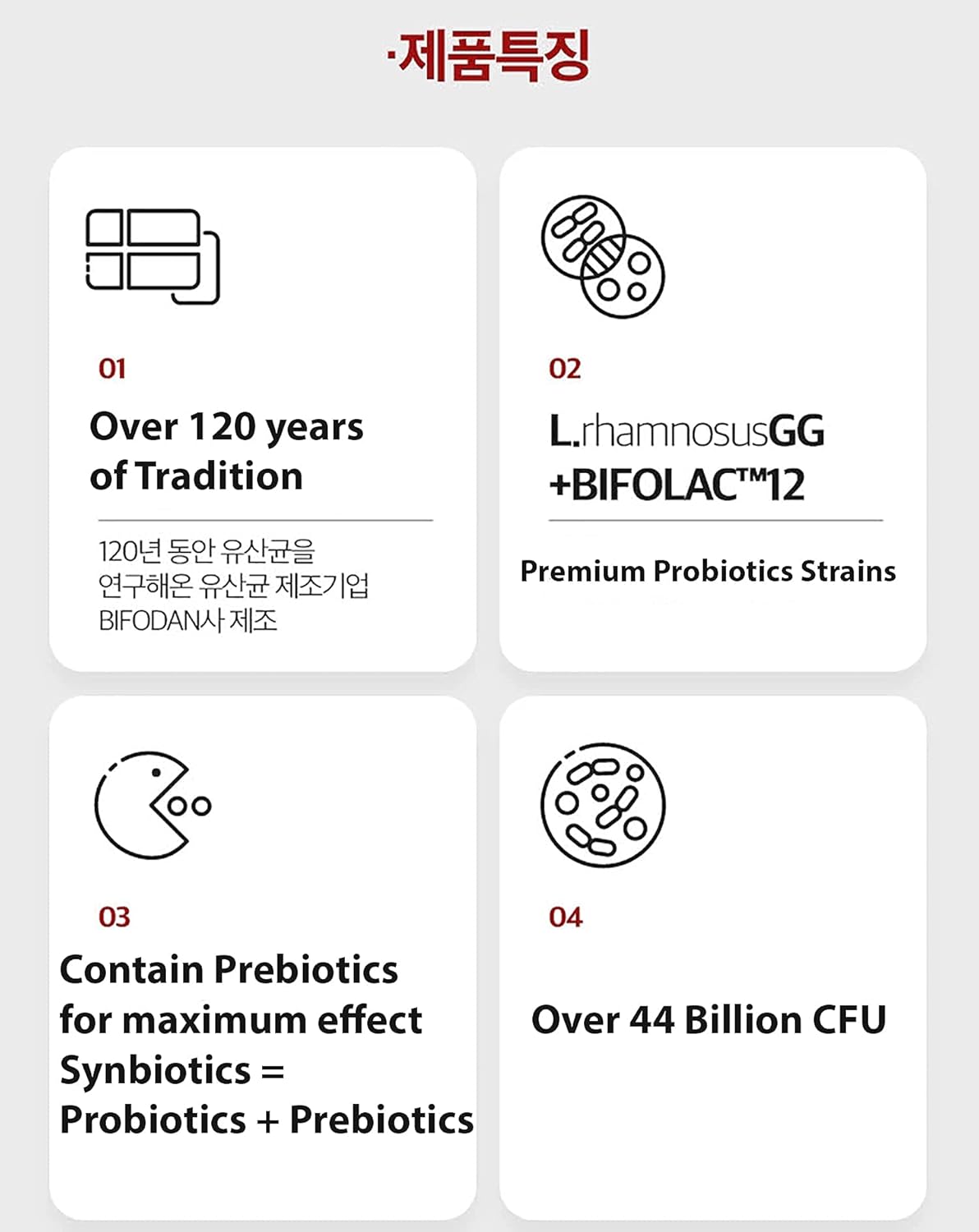 Premium Bifolacto 100 Probiotics from Denmark with Prebiotics, 44.2 Billion CFU, Zero Calorie, Non-Dairy, Travel-Friendly & No Water Required