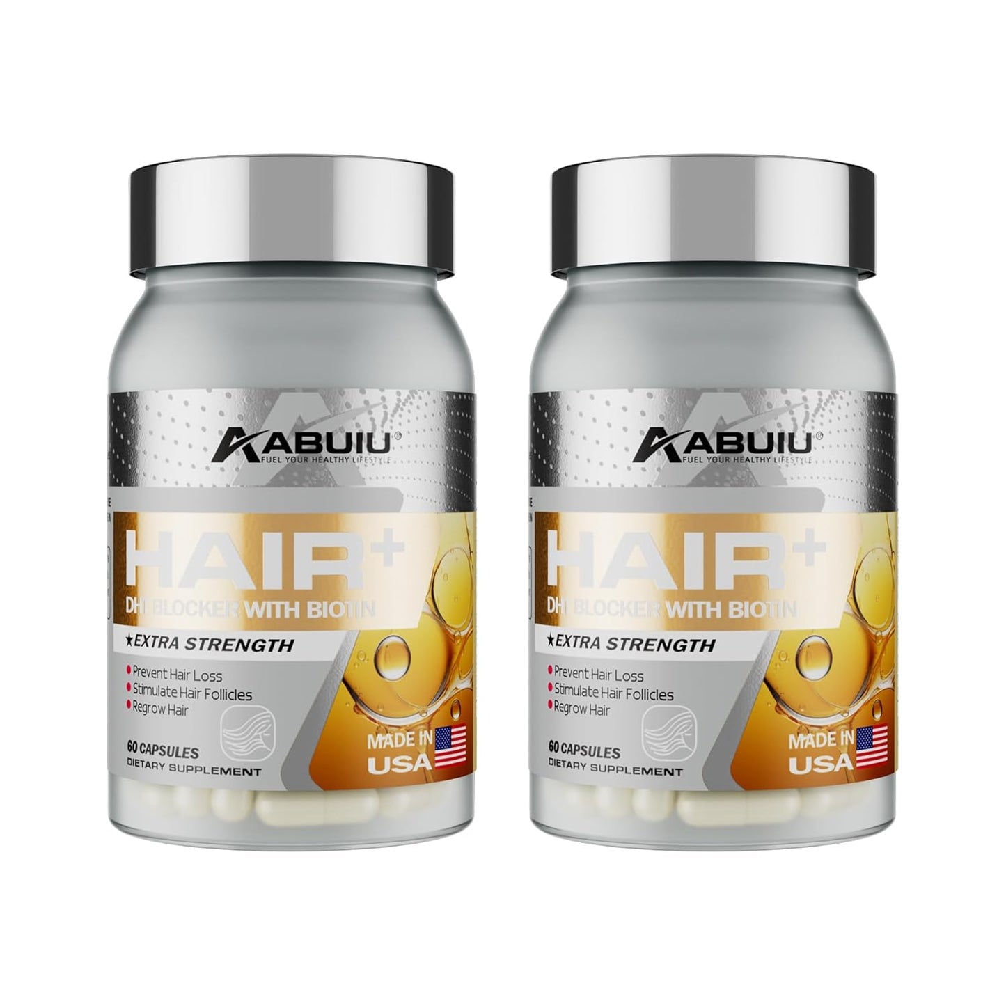 Premium Biotin Supplement for Hair Growth & Strong Nails - 5000 mcg with Vitamins C, E, B12, B6, A - USA Made - 240 Capsules