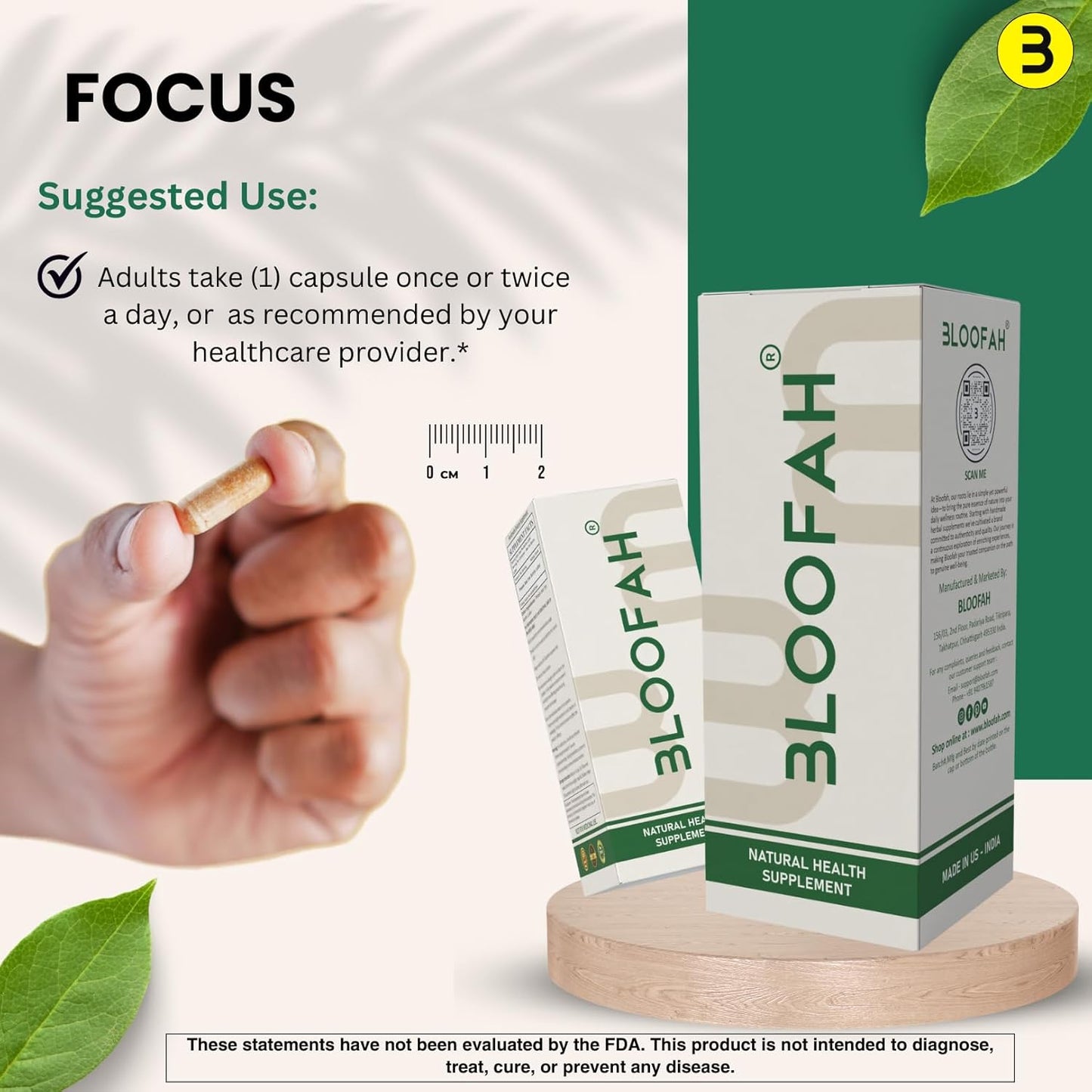 Premium Bloofah Black Maca Capsules - 500mg Herbal Supplement with Concentrated 10:1 Extract Powder - Non-GMO & Gluten-Free Maca Root Extract - 60 Count Pack for Herbal Nutrition