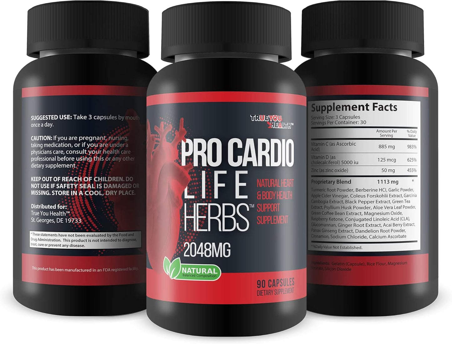Premium Cardiovascular Support Supplement with Turmeric, D3, and Zinc - Promotes Heart Health, Circulation, and Immunity - Natural Blood Health Formula