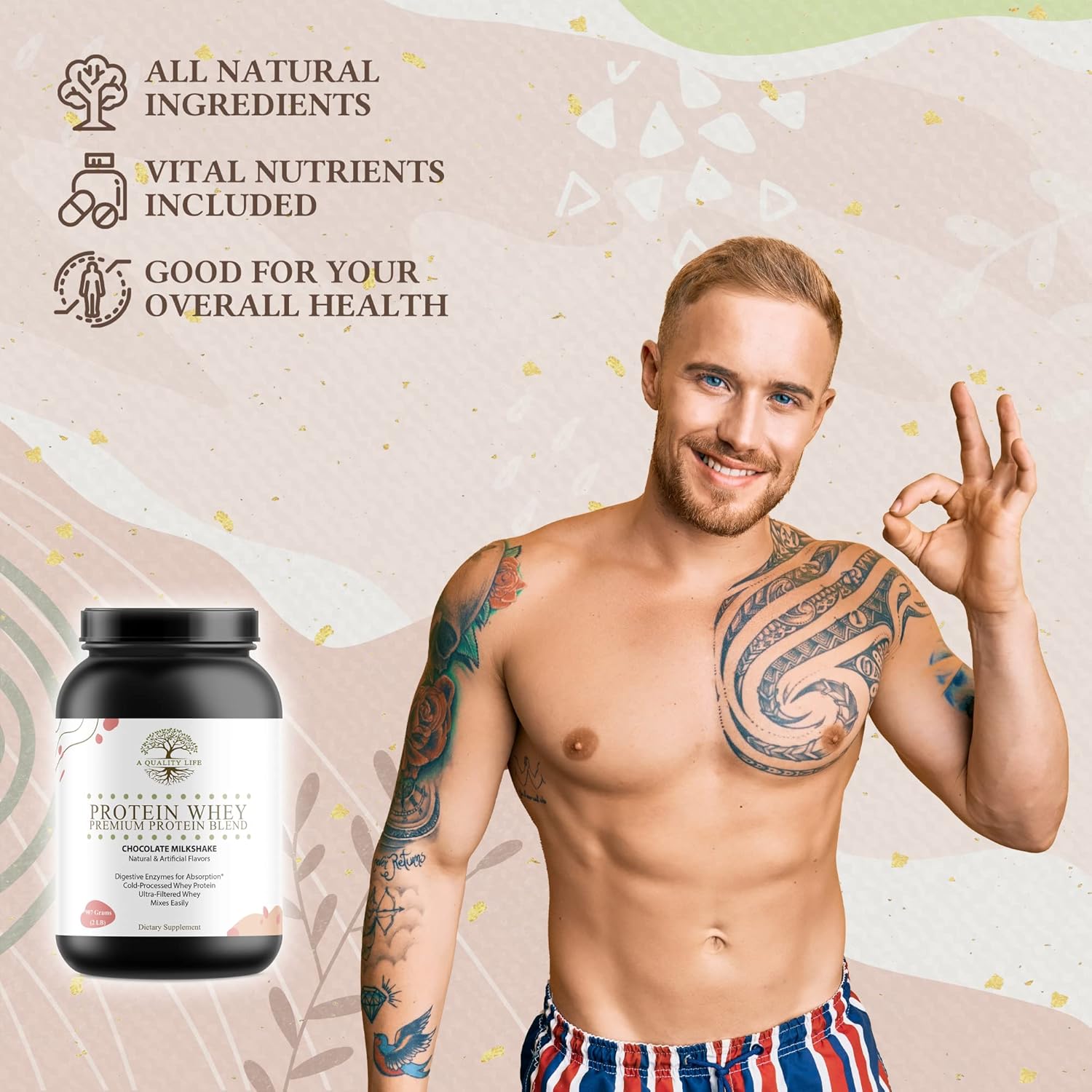 Premium Chocolate Milkshake Protein Whey Blend for Quality Living