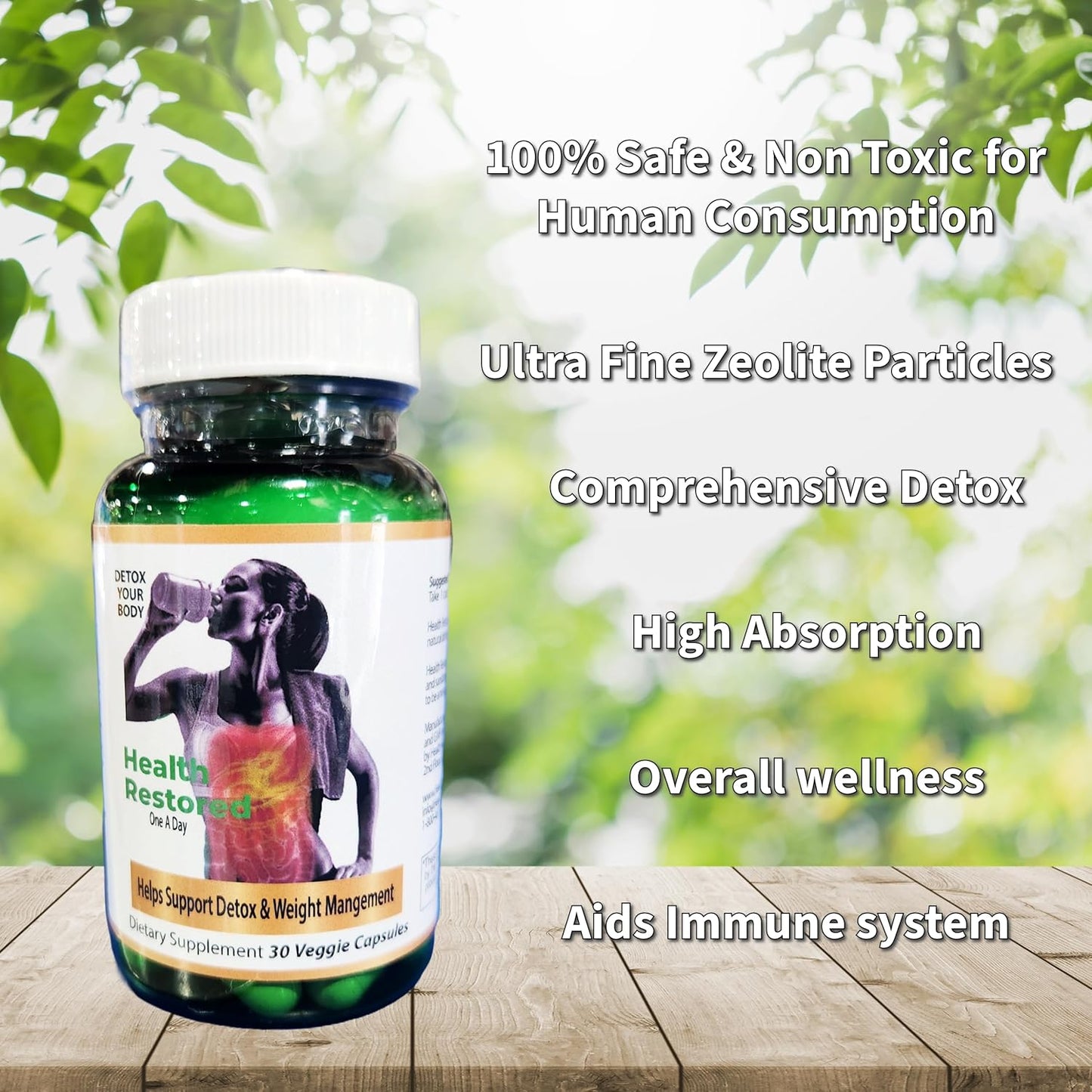 Premium Clinoptilolite Zeolite Capsules for Detox & Wellness - Supports Men and Women's Health - 100% Additive-Free Formula