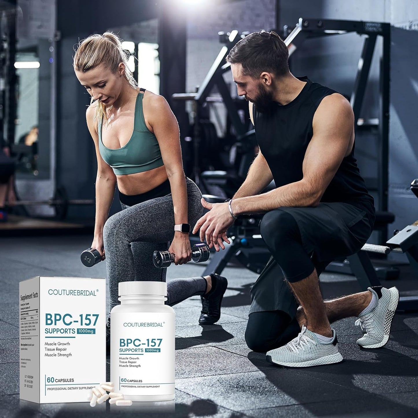 Premium COUTUREBRIDAL 1000mcg Muscle & Workout Supplement 60 Capsules - Single Pack