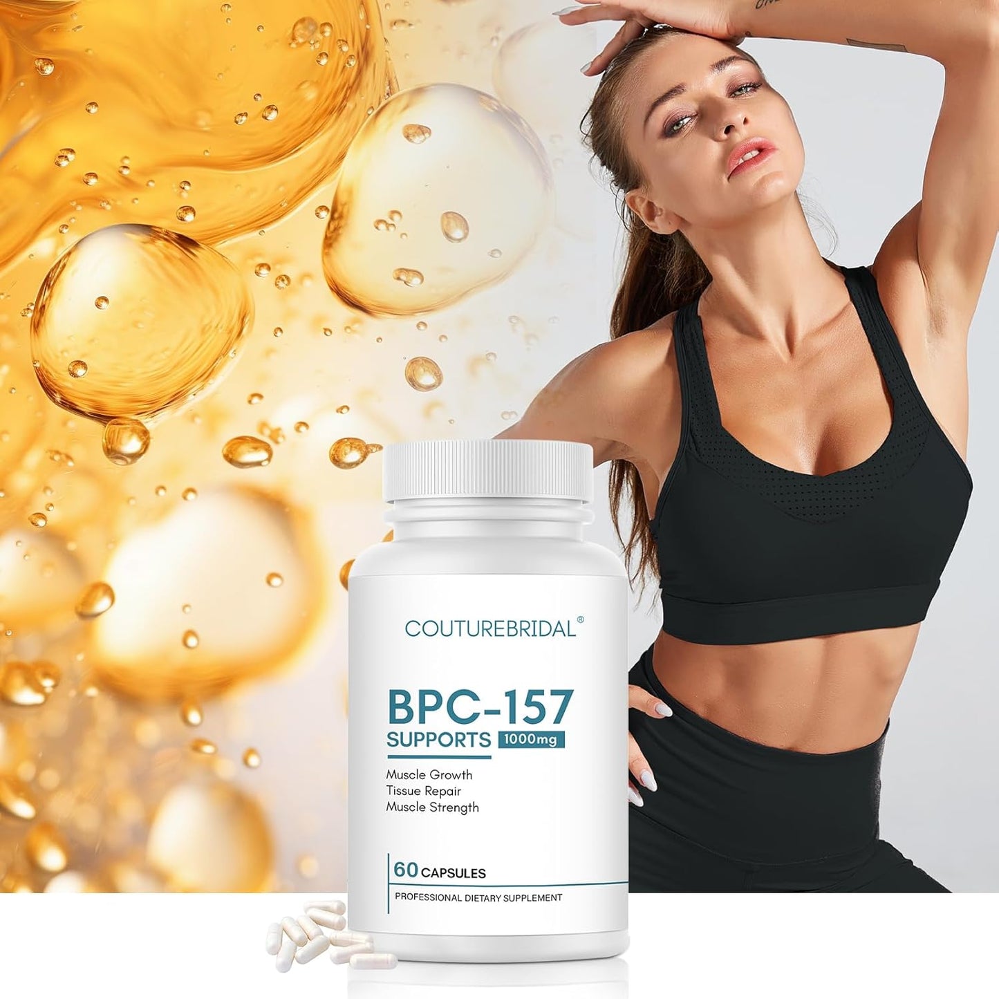 Premium COUTUREBRIDAL 1000mcg Muscle & Workout Supplement 60 Capsules - Single Pack