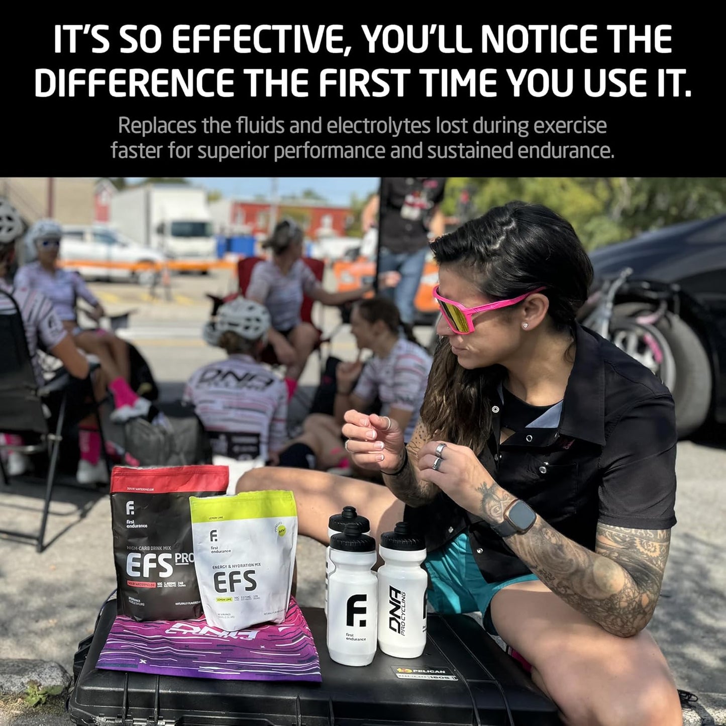 Premium EFS Hydration & Endurance Drink Mix - Isotonic Energy Fuel with Electrolytes for Rapid Rehydration, Running, Cycling, & Triathlon - Lemon-Lime Flavor