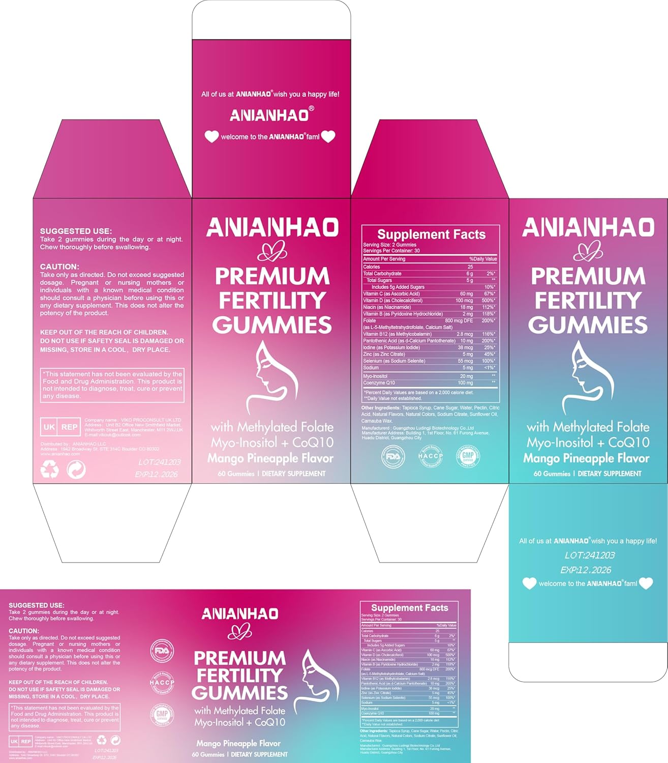 Premium Fertility and Feminine Balance Gummies for Women's Health with CoQ10, Folate, and Vitamins - Prenatal Conception Supplements for Ovulation and Menstrual Cycle Support