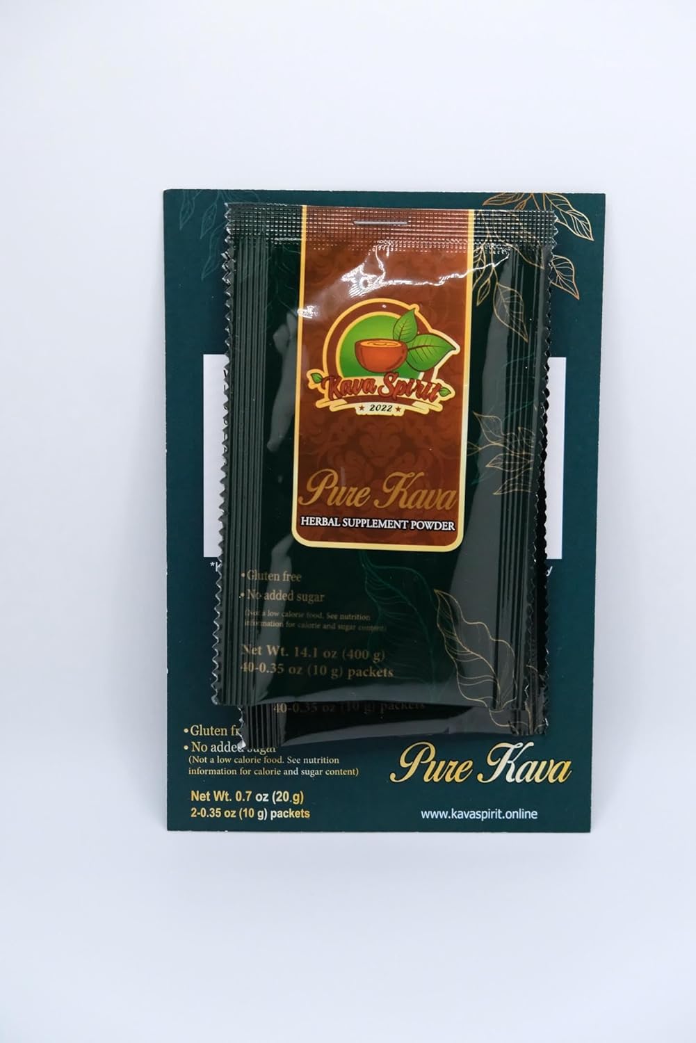 Premium Fijian Noble Instant Kava Powder - 10% Kavalactones - Authentic - 2 Packets - 0.7 oz