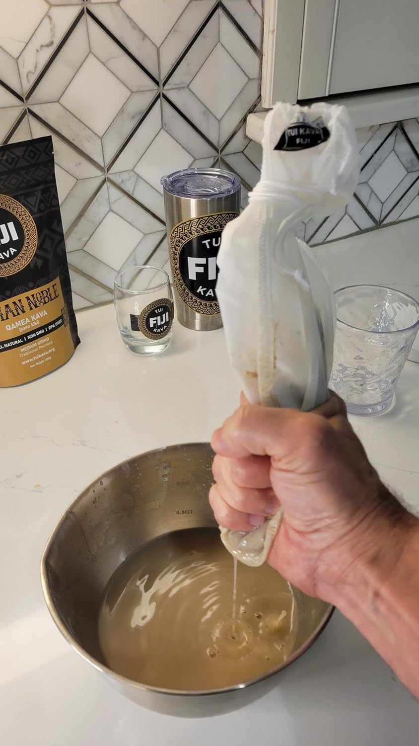 Premium Fijian Noble Kava Root Powder 250g - All Natural Stress Relief and Relaxation - Increase Focus and Improve Mood - Trial Size Medium Grind - Strainer Bag Needed