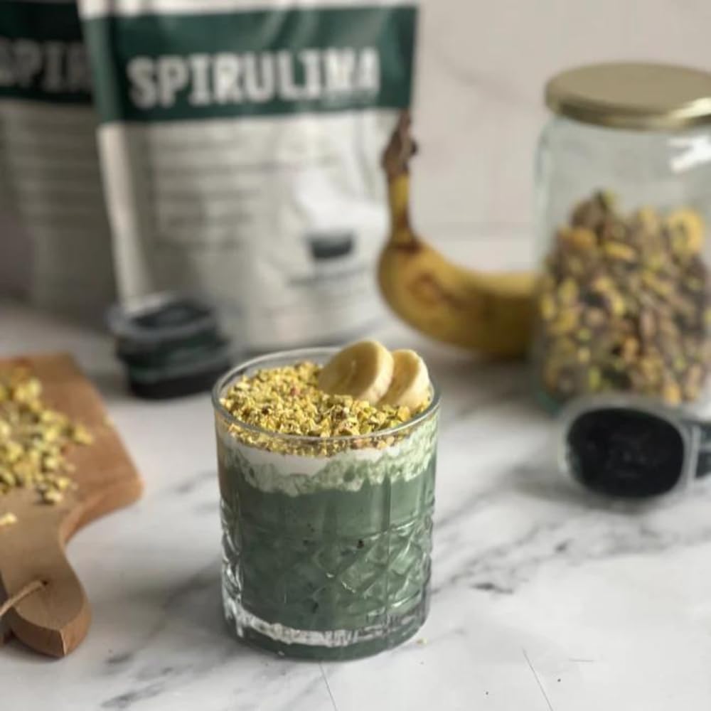Premium Frozen Spirulina Superfood Packs - Nutrient-Rich & Easy to Use for Adults & Teens - 8 Packs with 7 Cubes Each (20g per Cube) - 1.120kg Total