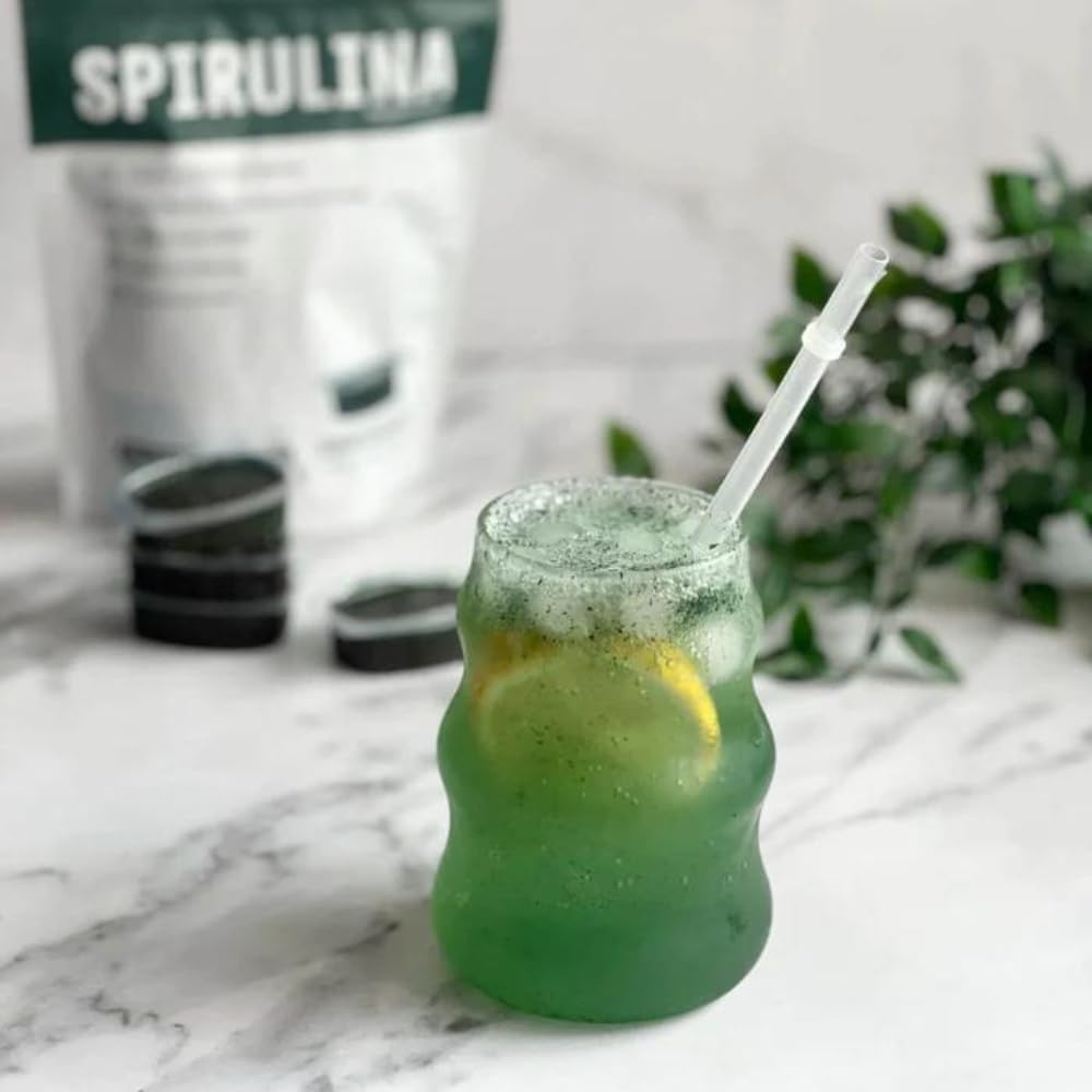 Premium Frozen Spirulina Superfood Packs - Nutrient-Rich & Easy to Use for Adults & Teens - 8 Packs with 7 Cubes Each (20g per Cube) - 1.120kg Total