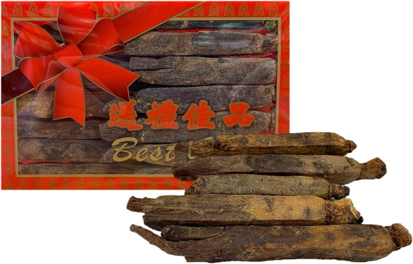 Premium Grade 6-Year Dried Panax Red Ginseng Root for Nutrition (8oz) - Green