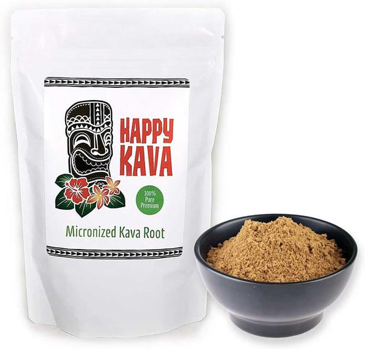 Premium Happy Kava Micronized Root Powder - 4 oz Size