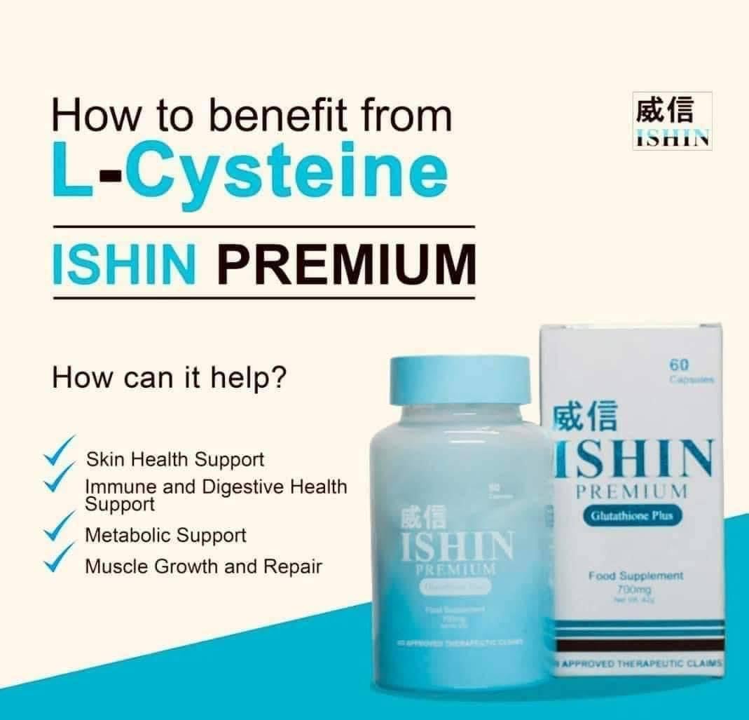 Premium Ishin Glutathione Plus Supplement - 60 Capsules for Enhanced Health and Wellness