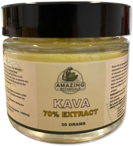 Premium Kava 70% Extract - High Potency Stress Relief Supplement - Natural Mood Booster for Calmness and Sleep - 30g