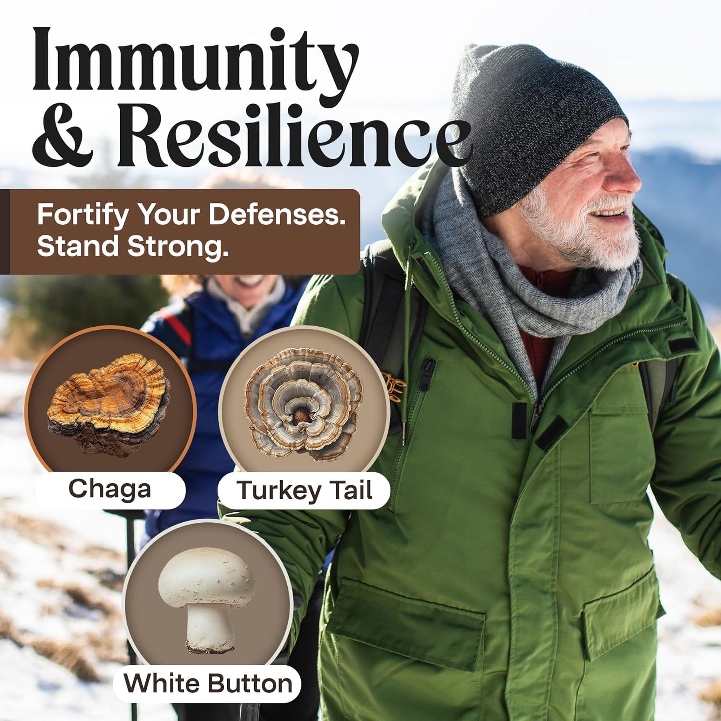 Premium NAO Zen 10-in-1 Mushroom Gummies: Brain, Immune & Energy Support - Reishi, Lion’s Mane, Chaga, Cordyceps, Shiitake, Maitake & Turkey Tail - Non-GMO, Vegan, USA Made