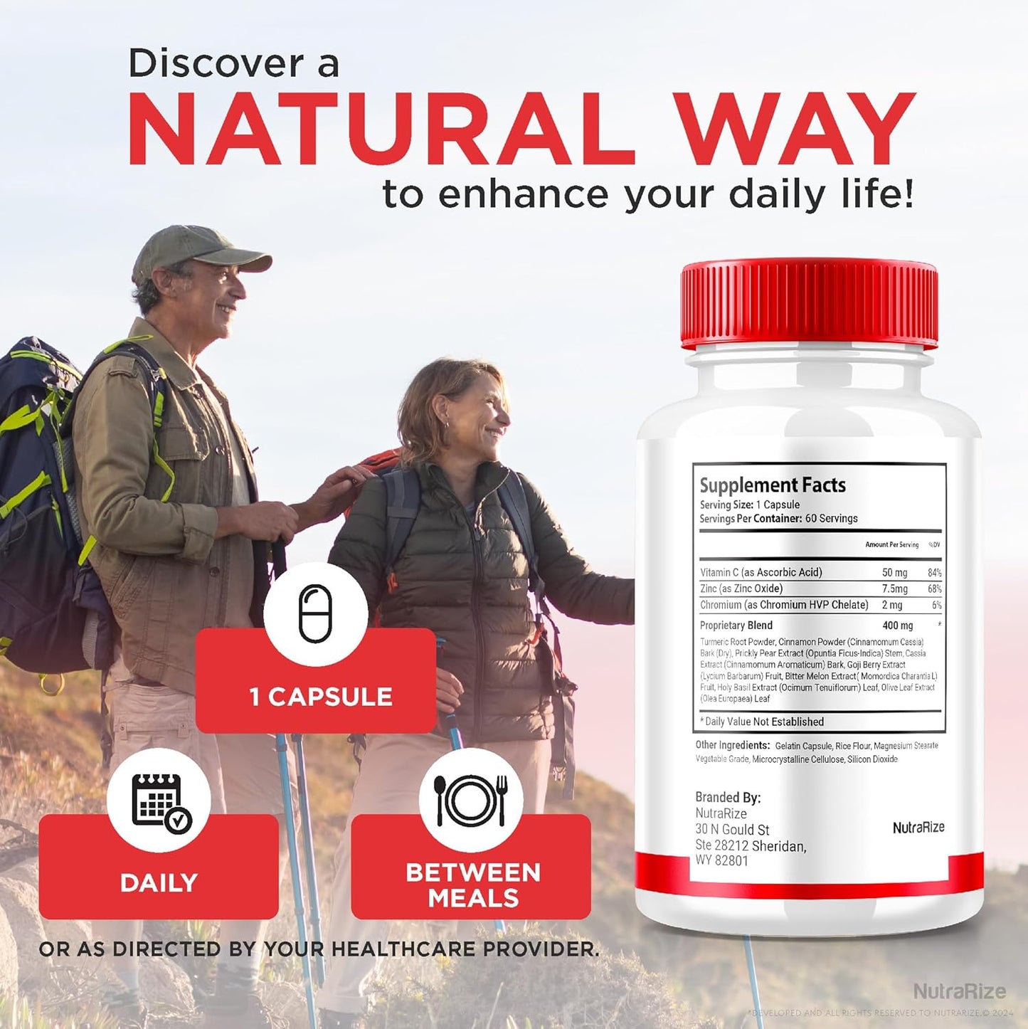 Premium NutraRize Coramin Capsules - All-Natural Maximum Strength Supplement for Healthy Blood Flow - 60 Capsules