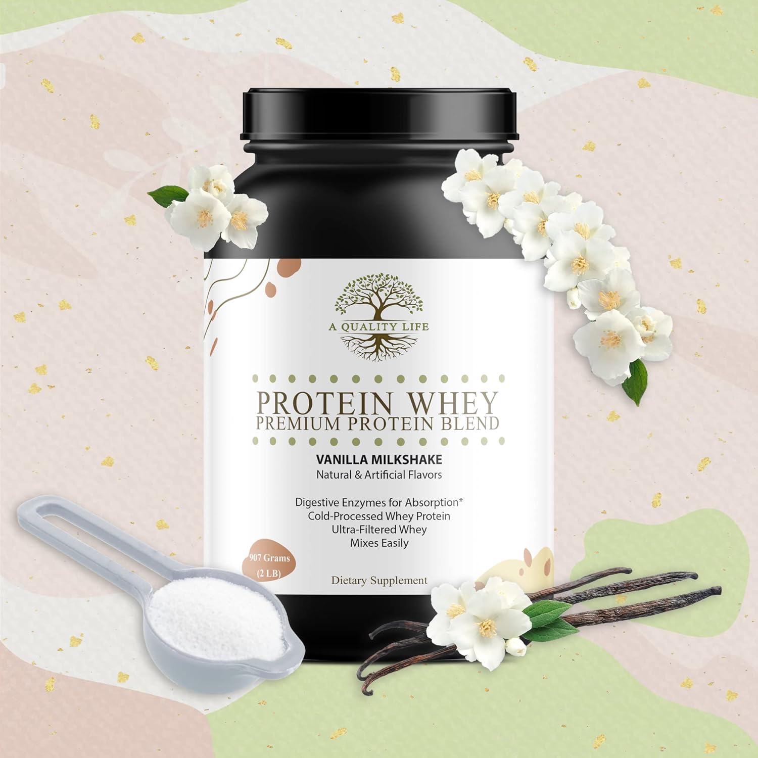 Premium Vanilla Milkshake Protein Whey Blend for a Quality Life