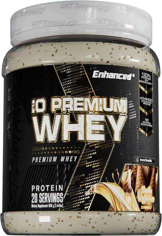 Premium Vanilla Waffle Cone Whey Protein Powder, High Protein Content, Superior to Whey Hydrolysate - 20 Servings