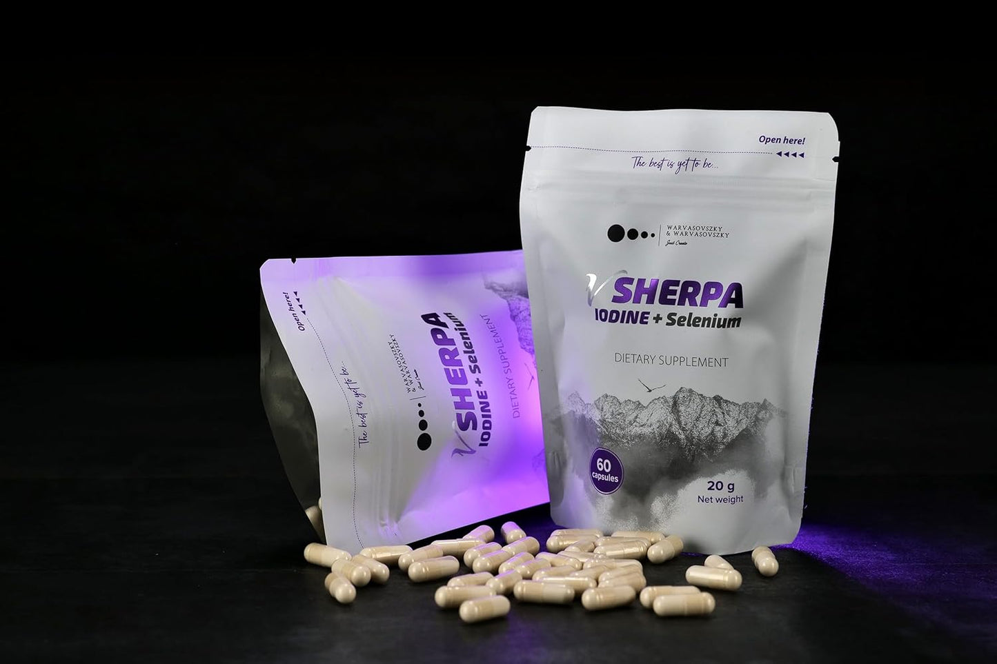 Premium vSherpa Iodine + Selenium Dietary Supplement for Thyroid and Immune Support - 60 Capsules, Gluten-Free, Non-GMO