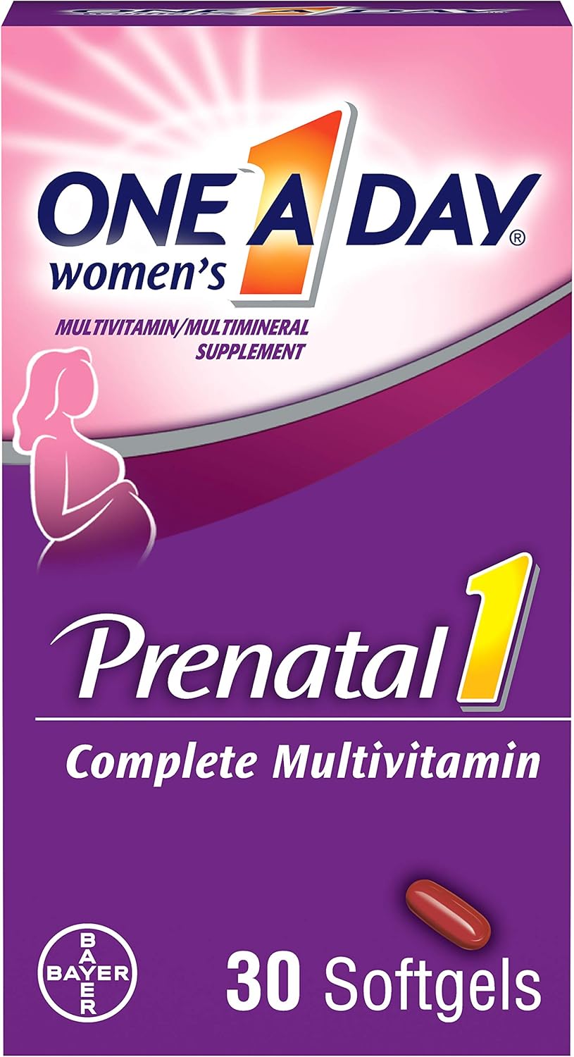 Prenatal 1 with DHA & Folic Acid Softgels - Pack of 4, 30 ea - Daily Supplement