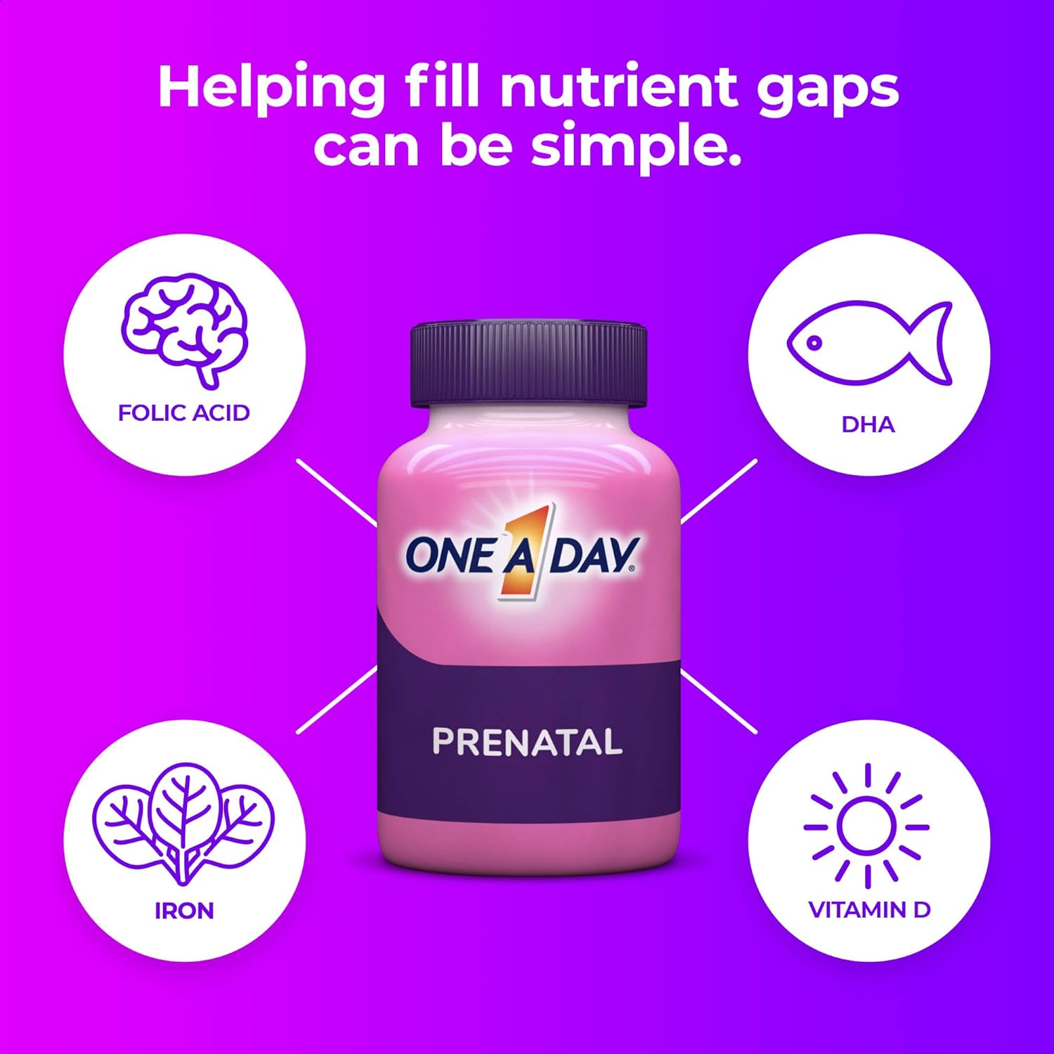 Prenatal 1 with DHA & Folic Acid Softgels - Pack of 4, 30 ea - Daily Supplement