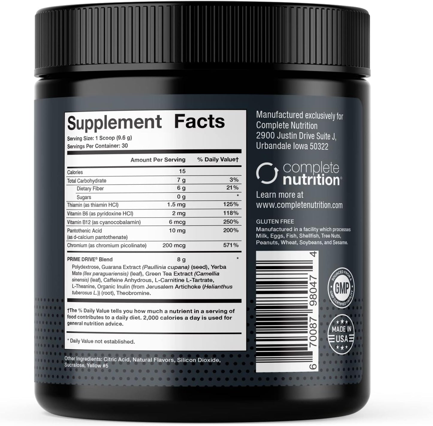 Prime Drive Energy Mango Dragonfruit Pre Workout Powder - Enhances Energy, Focus, Intensity, and Metabolism - 30 Servings