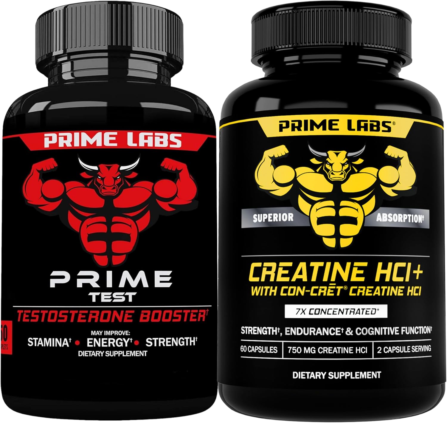 Prime Labs Prime Test Capsules with Creatine HCl for Enhanced Performance