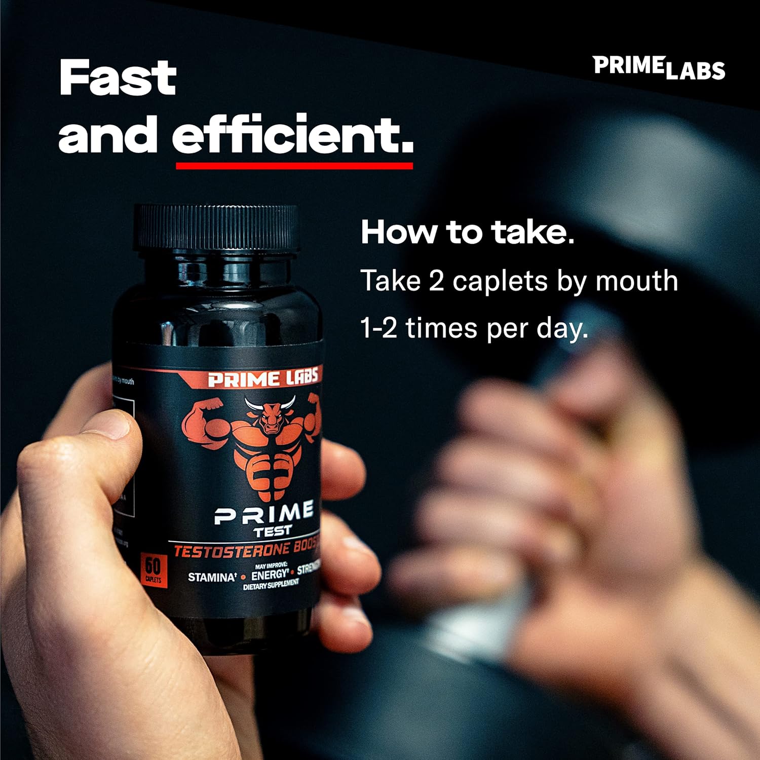 Prime Labs Prime Test Capsules with Creatine HCl for Enhanced Performance