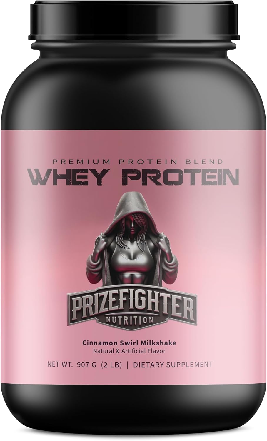 Prizefighter Nutrition Cinnamon Whey Protein Powder (2 lb) for Muscle Gain and Recovery - 25g Protein for Men and Women - Made in USA