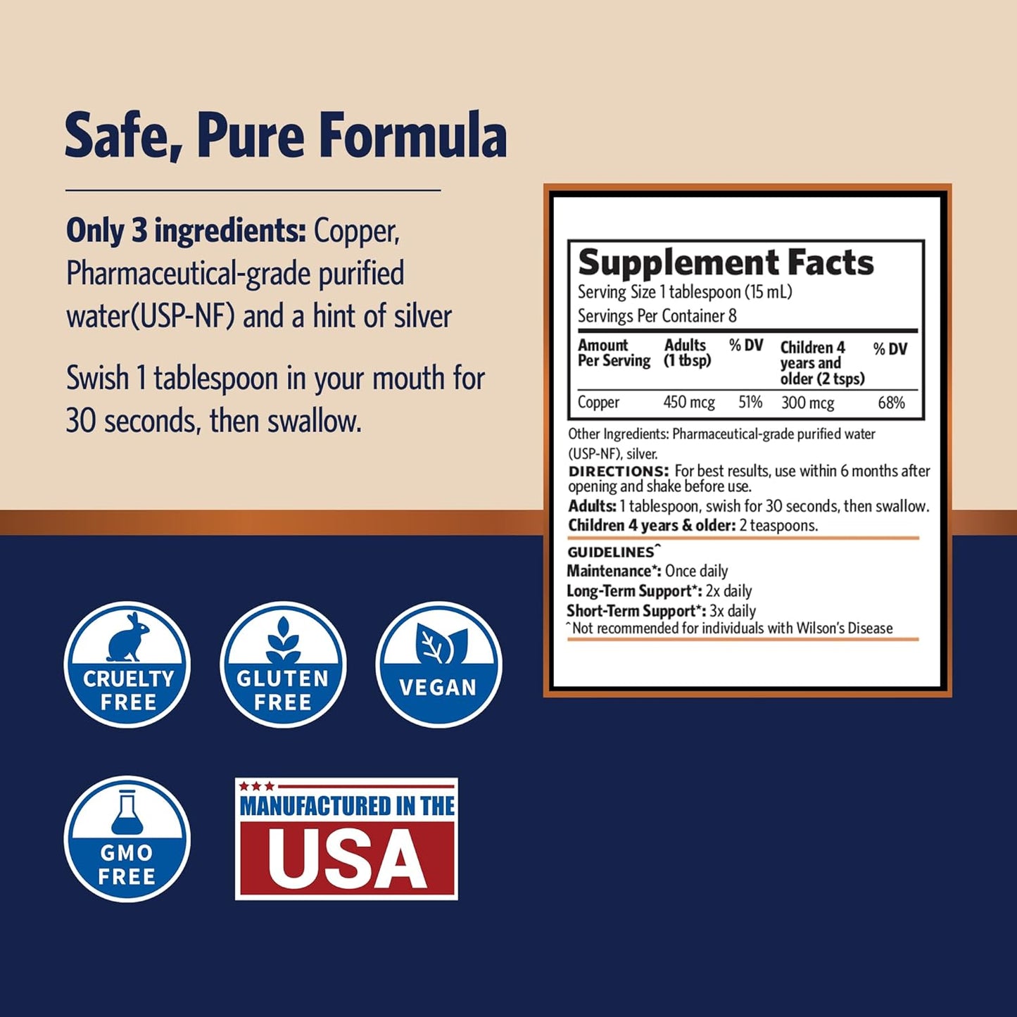 Pro-Strength Sovereign Copper Hydrosol Liquid Supplement - 4 fl oz for Overall Health Support