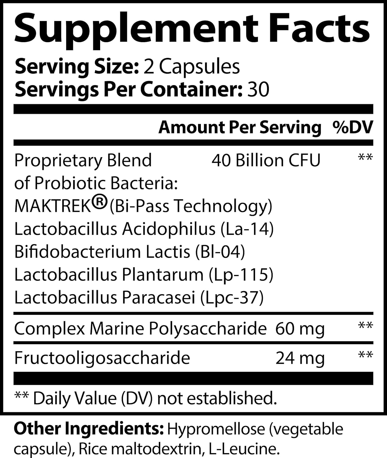 Probiotic 40 Billion + Prebiotics with MAKTREK® for Immune & Gut Health - Supports Digestion & Immune System, Relieves Gas & Constipation