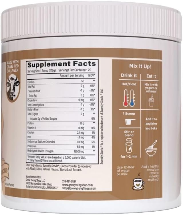 Probiotic and Chocolate Collagen Bundle for Digestive Health, Skin, and Bones - 30 Pack Probiotics + 12.4oz Collagen Powder