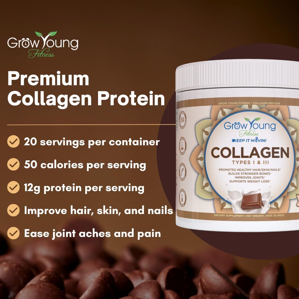 Probiotic and Chocolate Collagen Bundle for Digestive Health, Skin, and Bones - 30 Pack Probiotics + 12.4oz Collagen Powder
