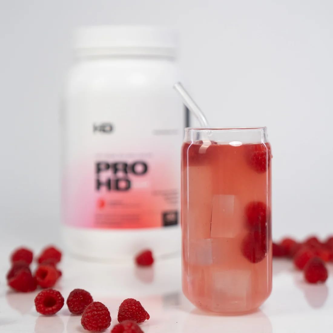 ProHD Clear Whey Protein Powder - Grass Fed Isolate, 23.5g Protein, Low Sugar, Gluten Free - Raspberry Flavor, 30 Servings