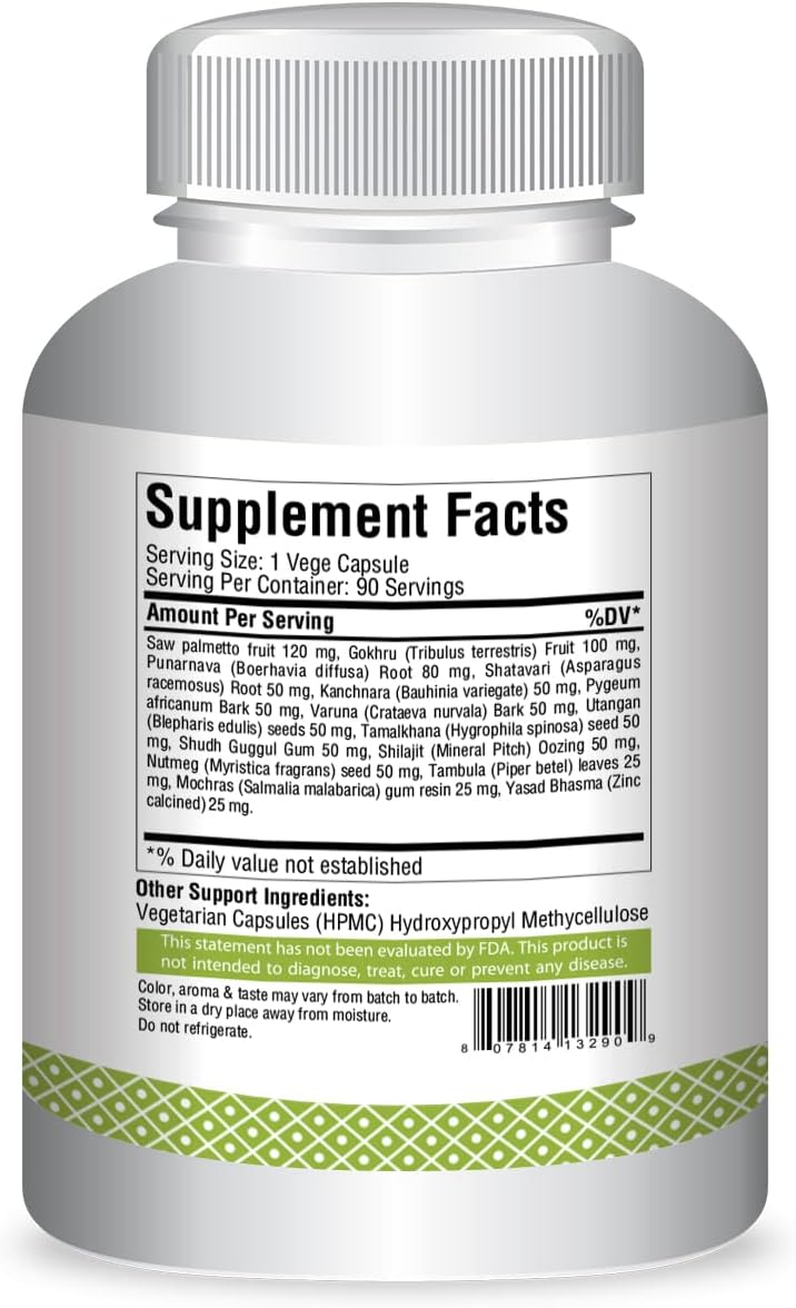 Prost-Aid Capsules by Herbsforever - Prostate Supplement for Prostatic Health - 90 Capsules
