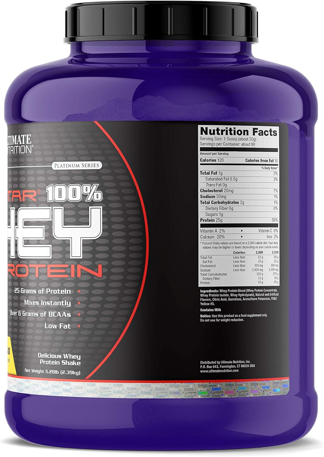 Prostar Whey Protein Isolate Powder, Mango Flavor - High Protein Shake for Muscle Recovery & Growth - Low Carb, Keto-Friendly - 5.28 lbs Tub
