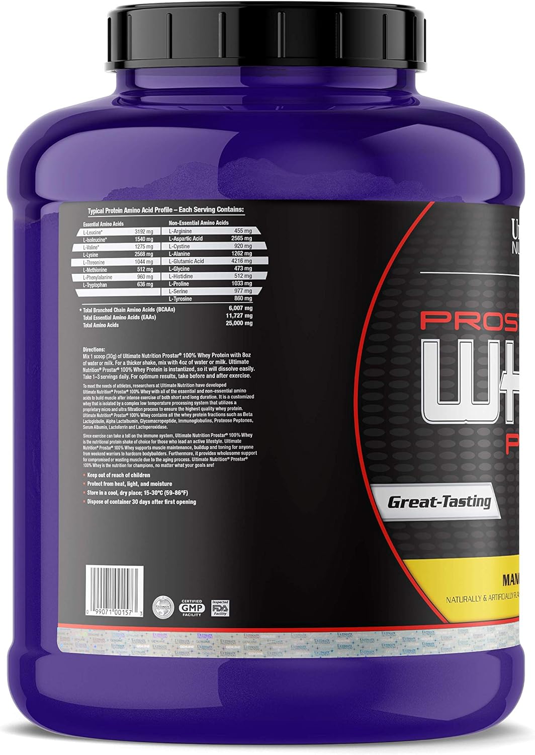 Prostar Whey Protein Isolate Powder, Mango Flavor - High Protein Shake for Muscle Recovery & Growth - Low Carb, Keto-Friendly - 5.28 lbs Tub