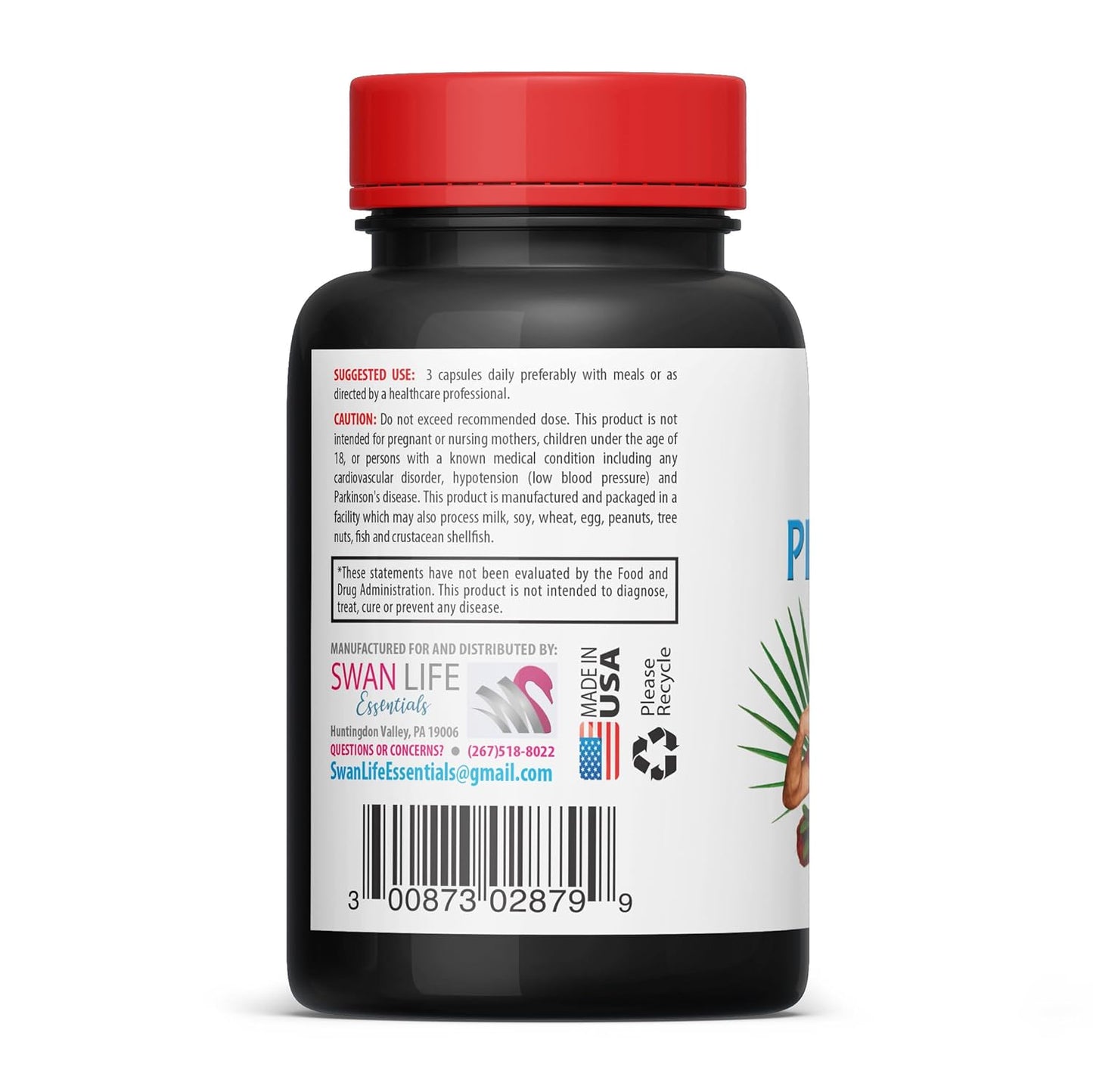 Prostate Care Supplement with Nettle Leaf, Saw Palmetto, Green Tea, and Vitamin B-6 - 60 Capsules
