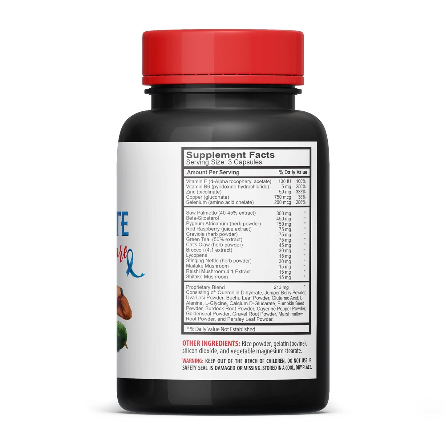 Prostate Care Supplement with Nettle Leaf, Saw Palmetto, Green Tea, and Vitamin B-6 - 60 Capsules