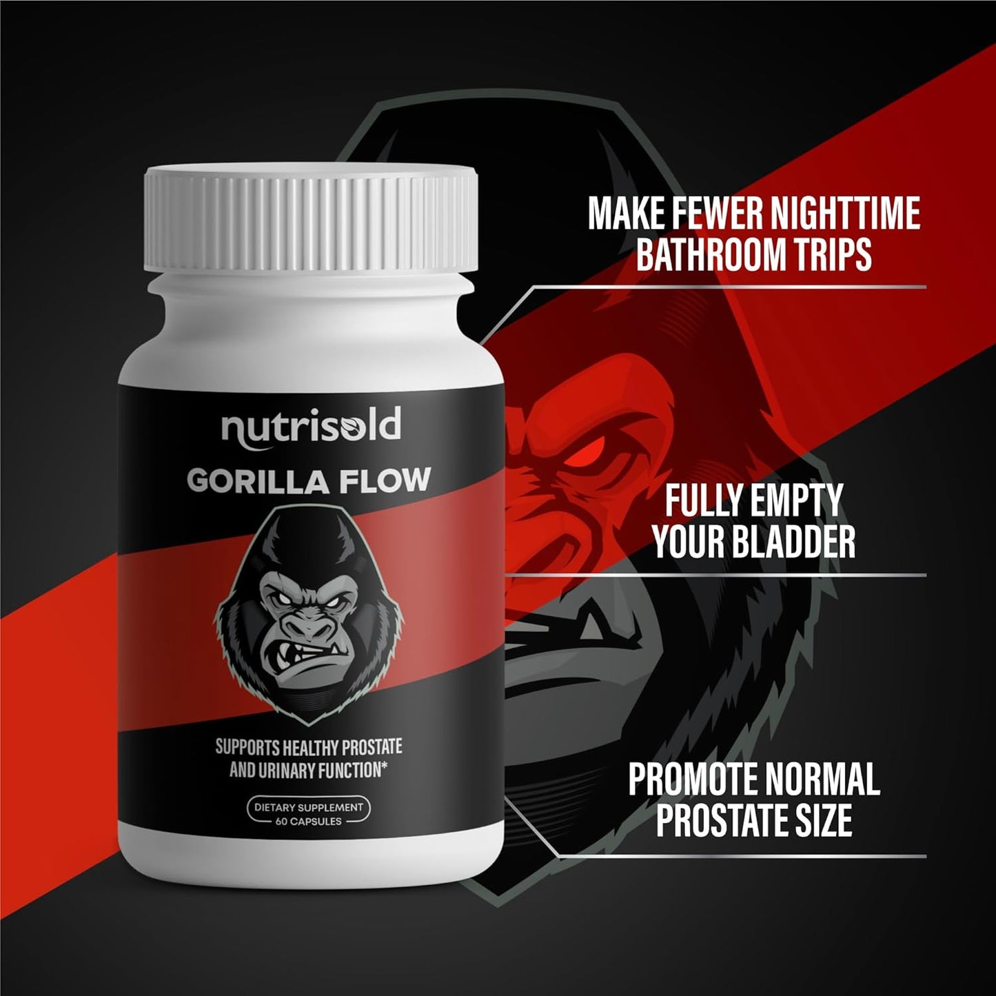 Prostate Support Supplement for Men | Reduce Nighttime Urination | Promote Sleep | Herbal Bladder Relief | Urinary Support (2-Pack)