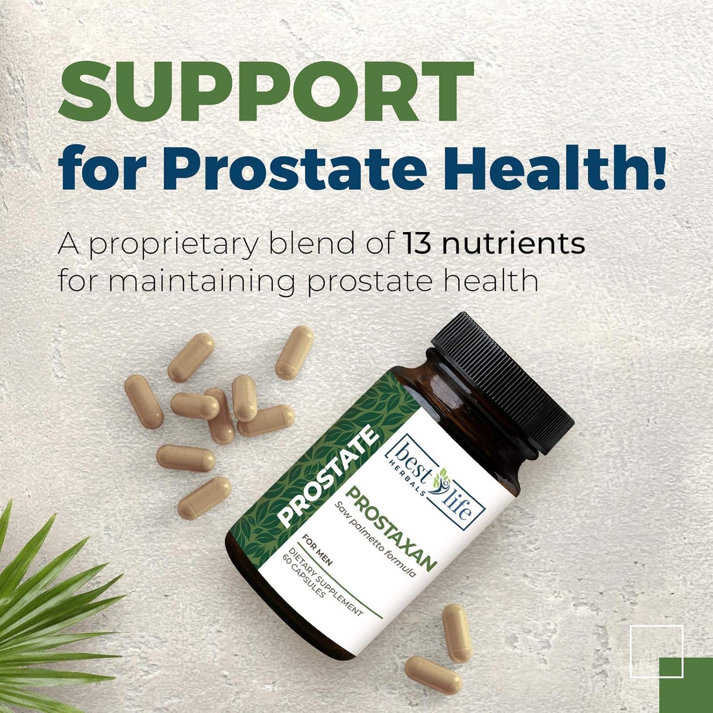 ProstaXan Saw Palmetto Supplement for Men's Prostate and Bladder Health - Pack of 2