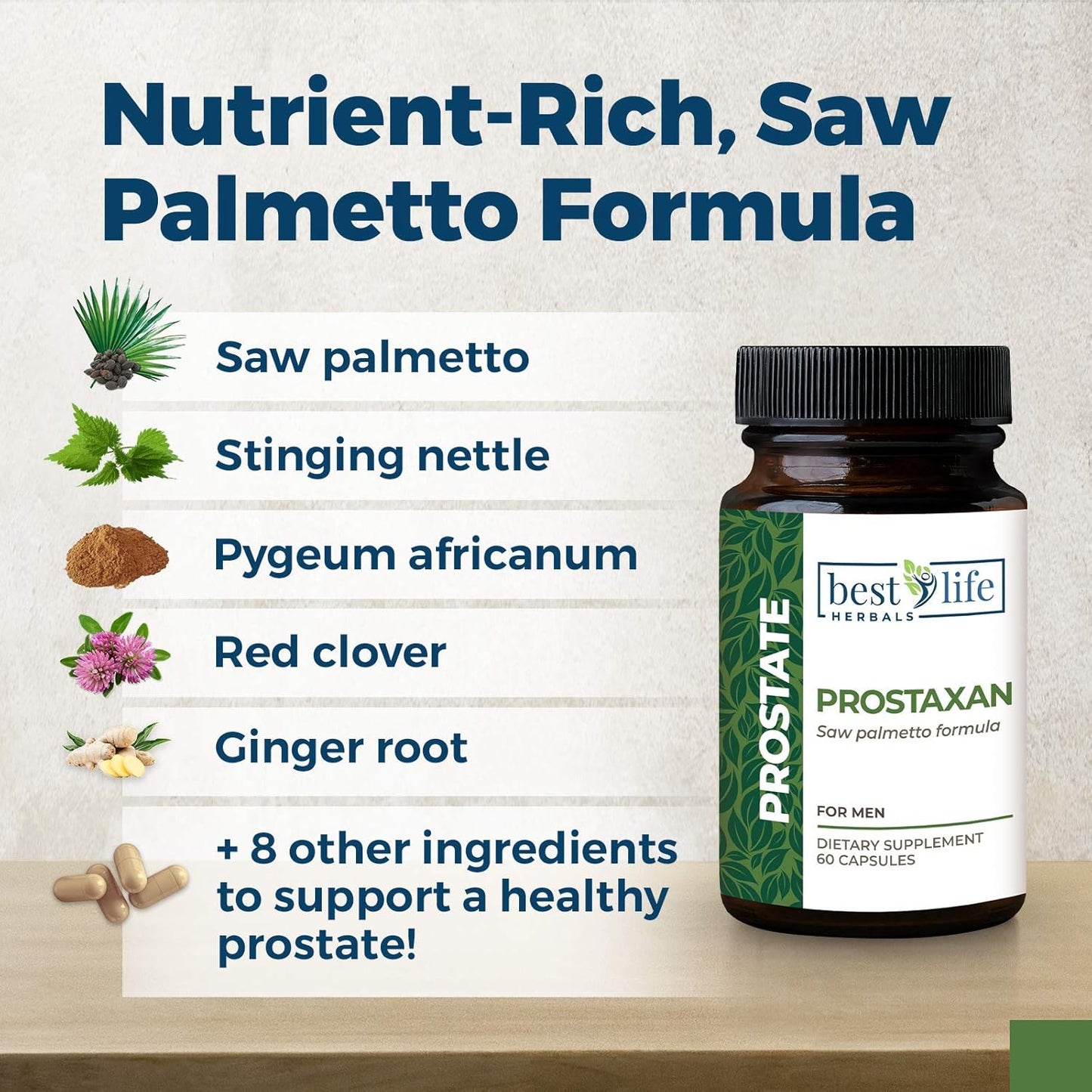 ProstaXan Saw Palmetto Supplement for Men's Prostate and Bladder Health - Pack of 2