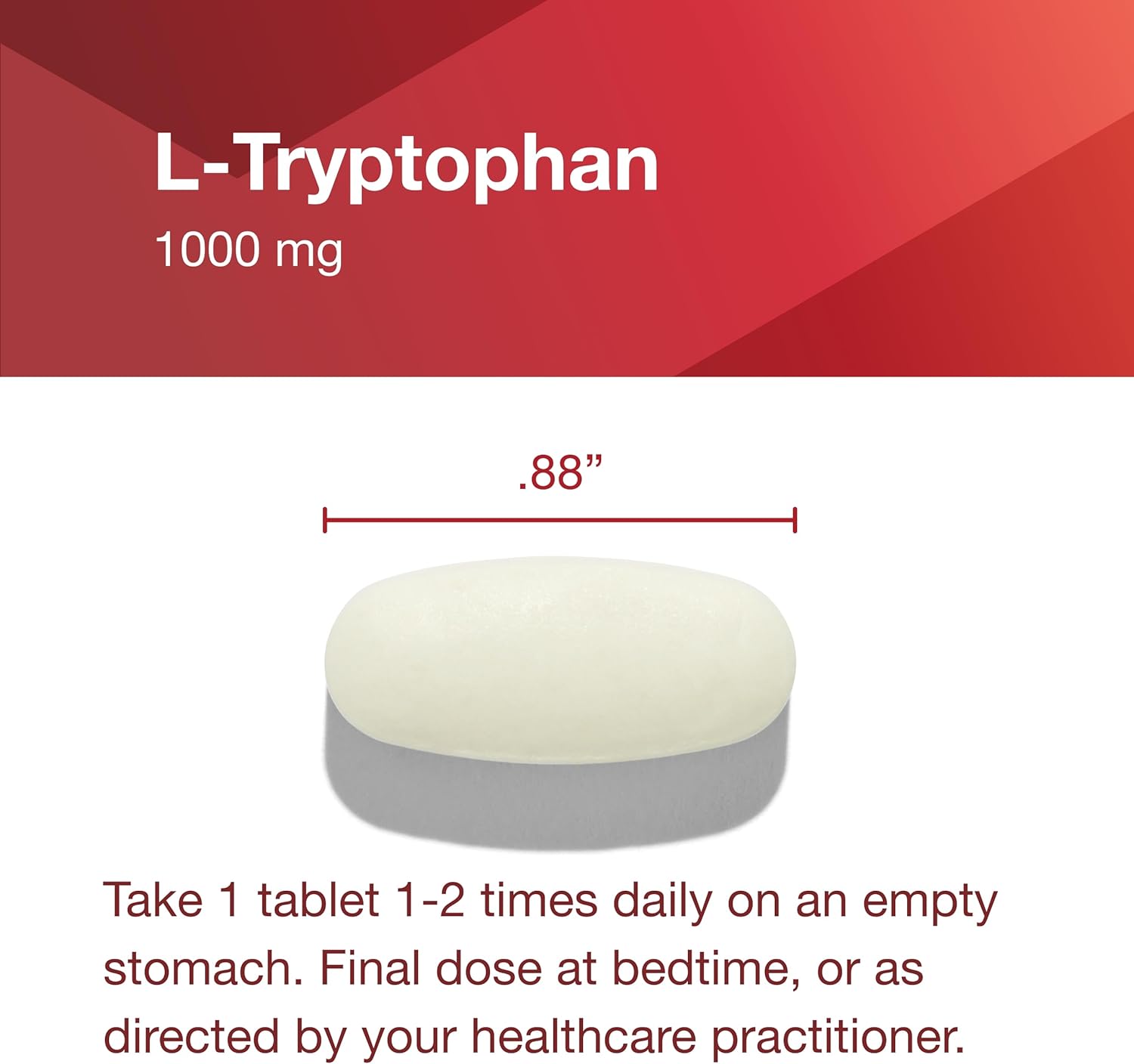 Protocol L-Tryptophan 1000mg Tablets for Sleep Support and Relaxation - 60 Count