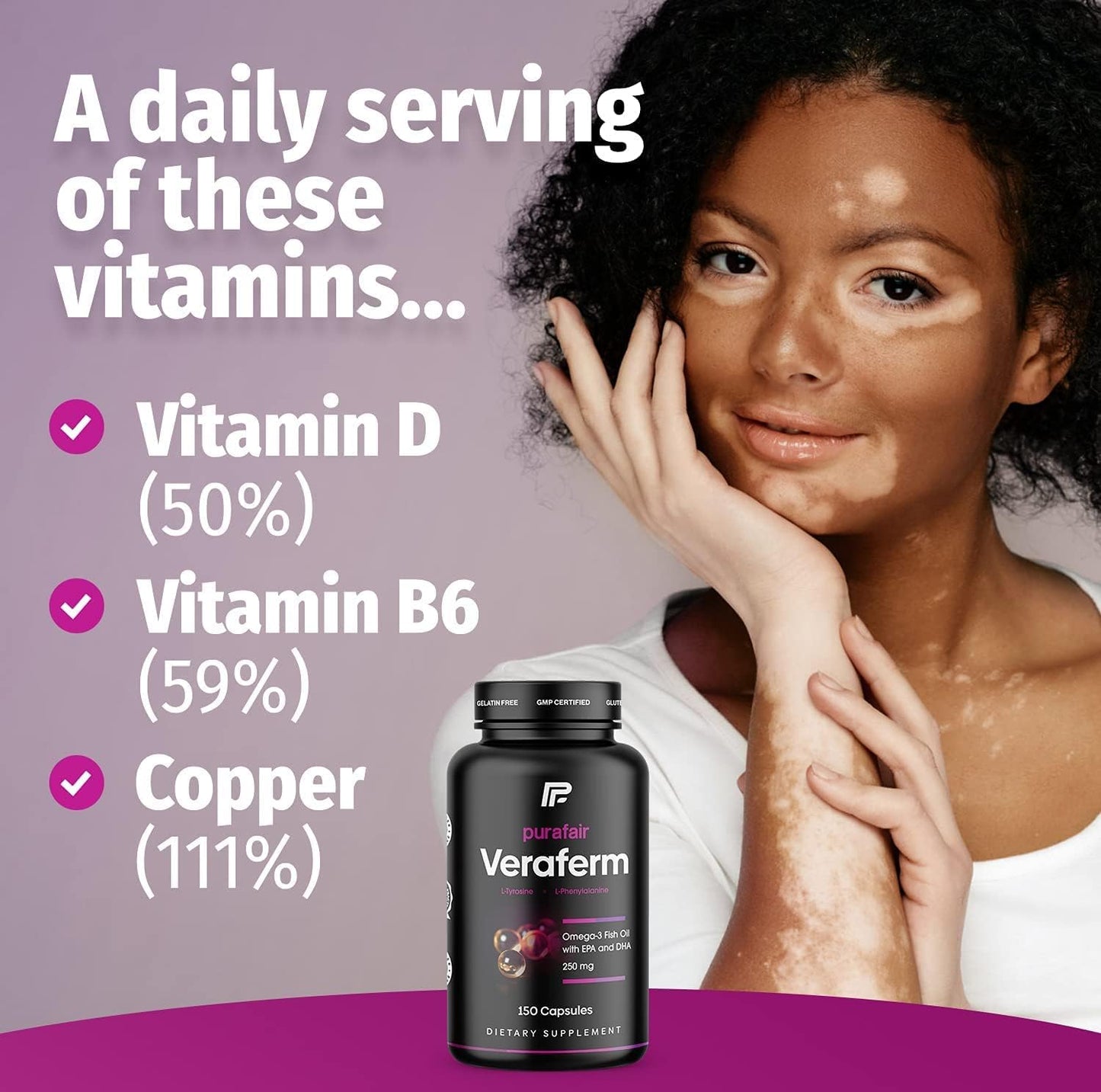Purafair Veraferm for Vitiligo Treatment - Enhance Skin Pigmentation and Eliminate White Spots